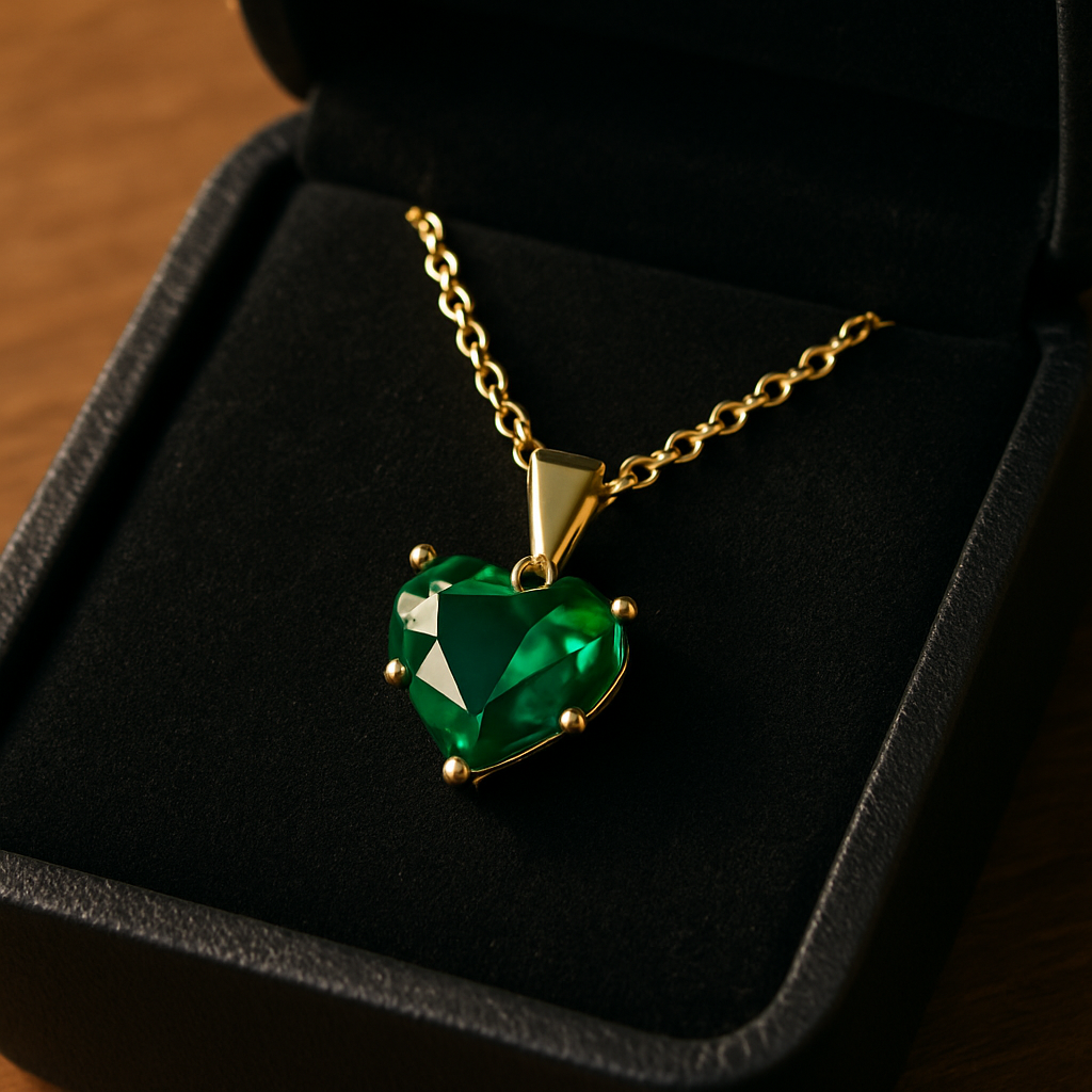 Emerald Heart Necklace