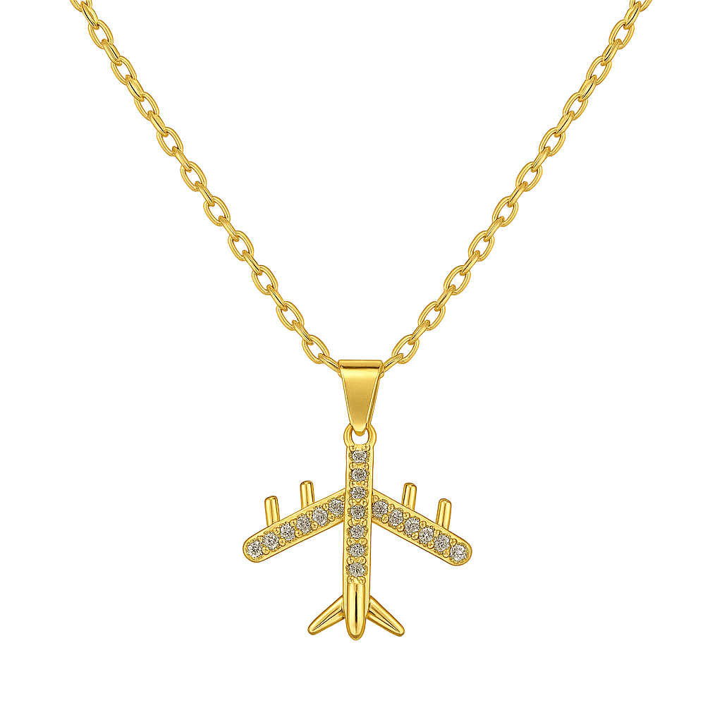 Jetsetter Plane Necklace