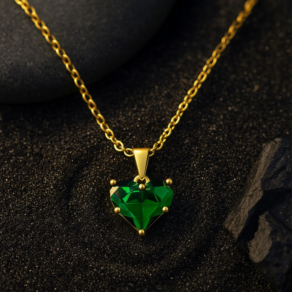 Emerald Heart Necklace