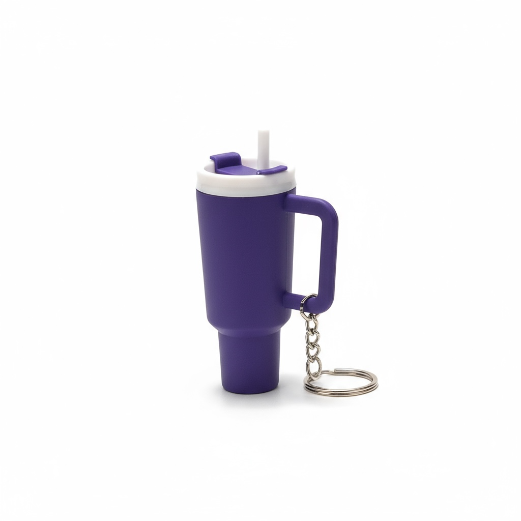 Mini Tumbler Keychain, Insulated Travel Cup with Straw and Lid