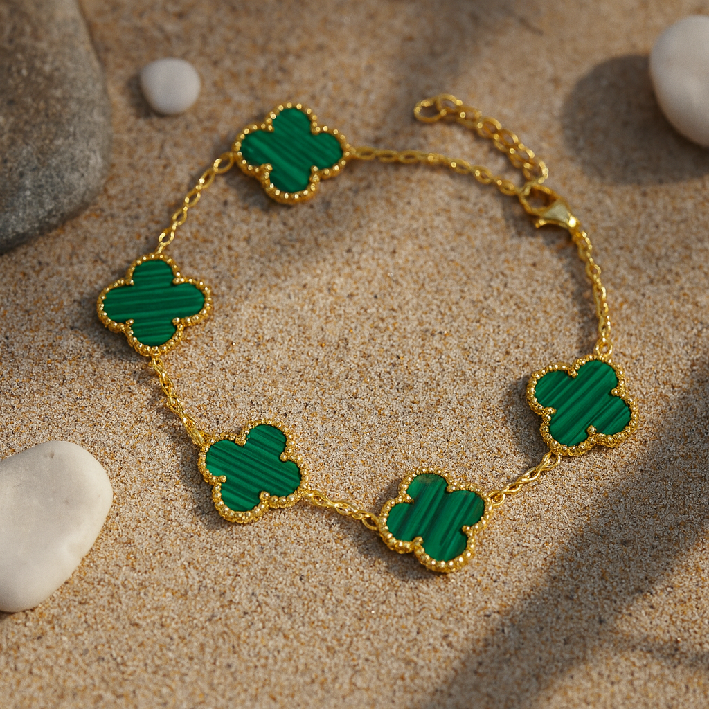 Emerald Clover Bracelet