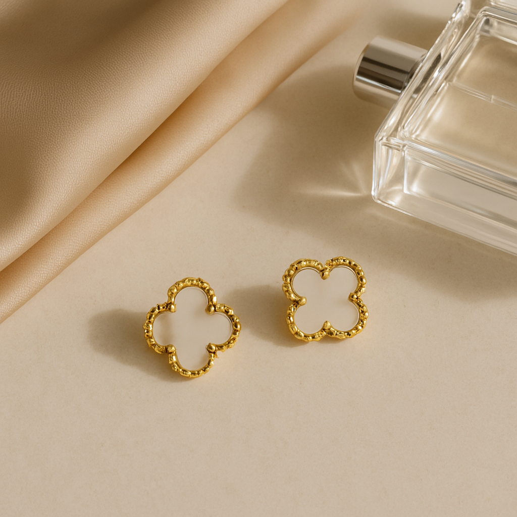 Pearl Clover Studs