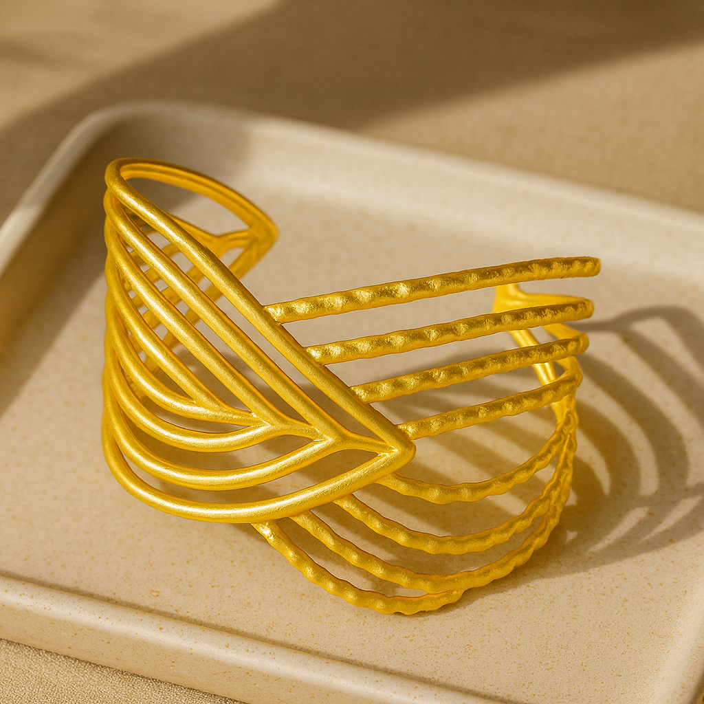 Sculpted Gold Cuff