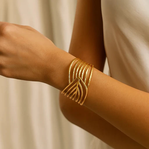 Sculpted Gold Cuff
