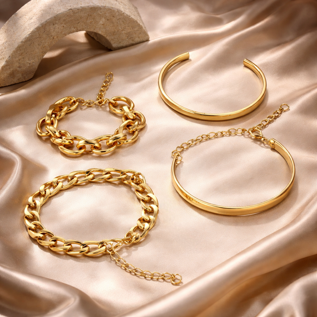 Gold Bracelet Set