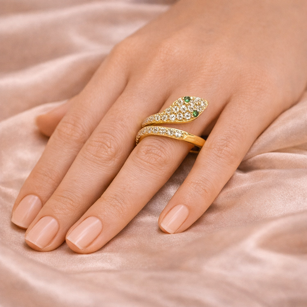 Snake CZ Ring