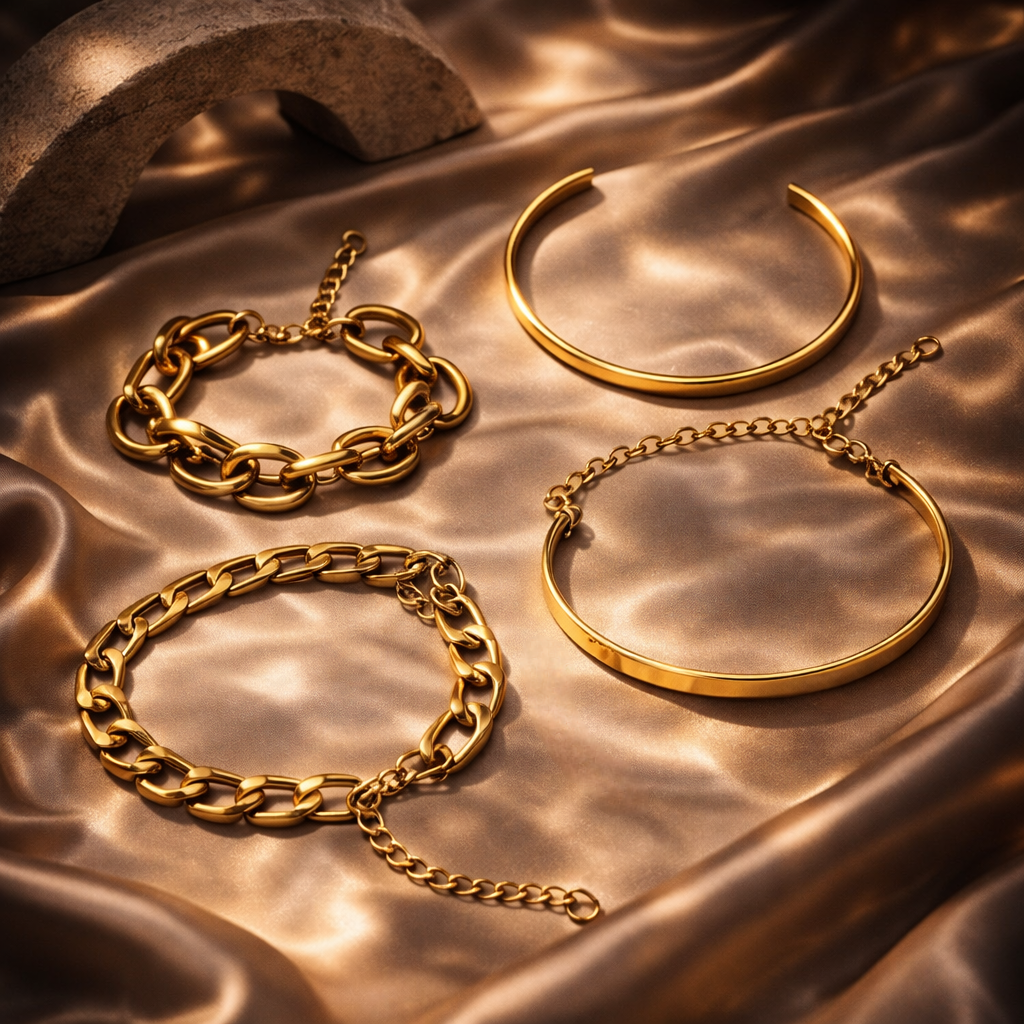 Gold Bracelet Set