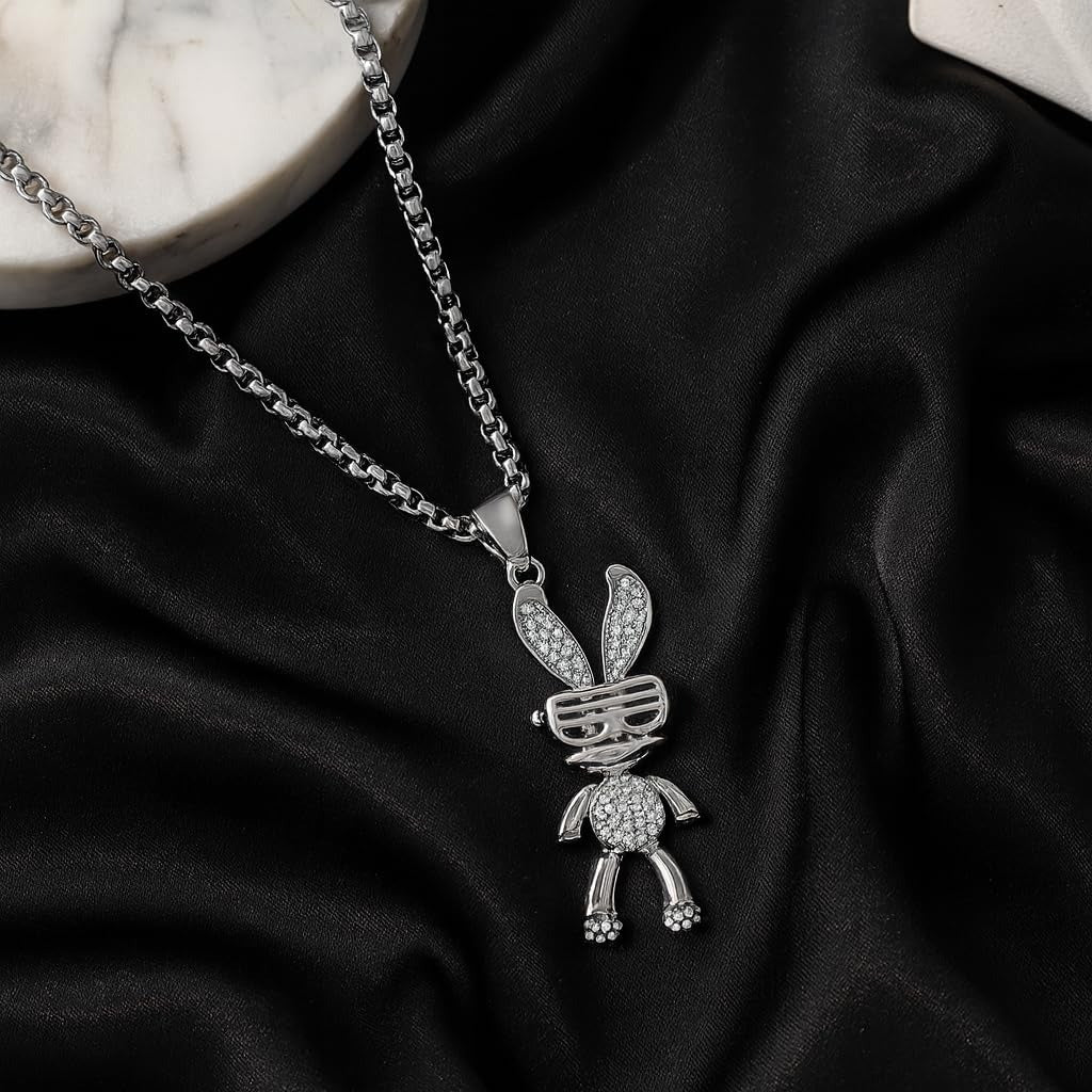 Iced Bunny Necklace - ZORRY