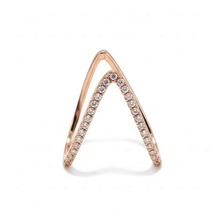 Chevron Vanki Gold Ring