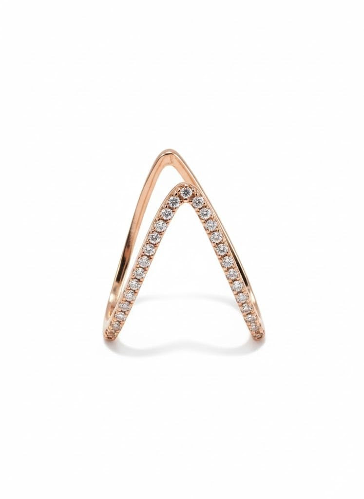 Chevron Vanki Gold Ring